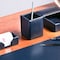 Dacasso Navy Blue Bonded Leather Pencil Cup AG-5010 - alternate 5